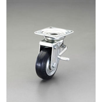 130mm キャスター(自在金具・ブレーキ付) エスコ