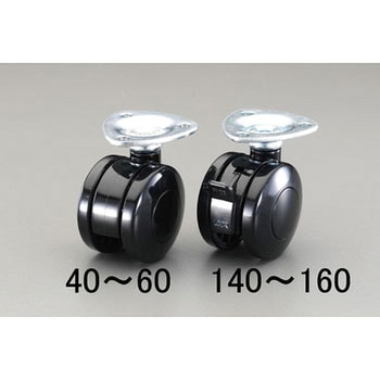 60mm キャスター(ツインホイール・ブレーキ付・自在) エスコ