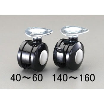 60mm キャスター(ツインホイール・ブレーキ付) エスコ