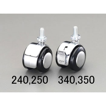 50mm キャスター(ツインホイール・ブレーキ付) エスコ