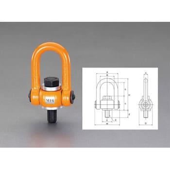 0.8ton/M12x21mm マルチアイボルト EA987GY-12-