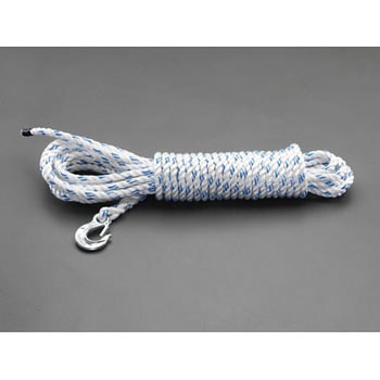 12.7mmx15m ロープ(フック付) エスコ