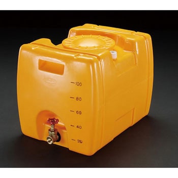 100L ポリエチレン給水容器(バルブ付) エスコ