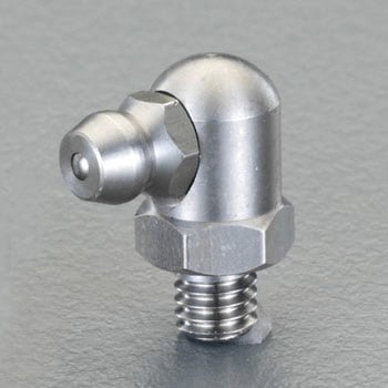 R 1/4" (90°)  グリースニップル(ステンレス製) - エスコ