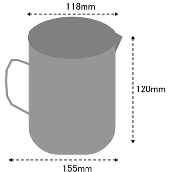 1000ml 計量カップ(ステンレス製) エスコ