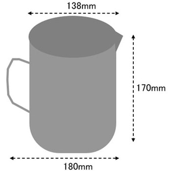 2000ml 計量カップ(ステンレス製) エスコ