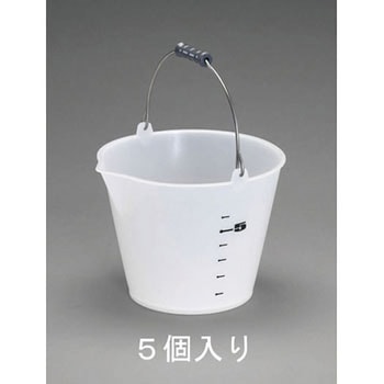 8L 目盛付バケツ(5個) エスコ