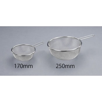 Φ250/0.42mm/12メッシュ 濾し網(柄付・ステンレス製) エスコ
