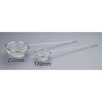 Φ250/0.20mm/40メッシュ 濾し網(柄付・ステンレス製) エスコ