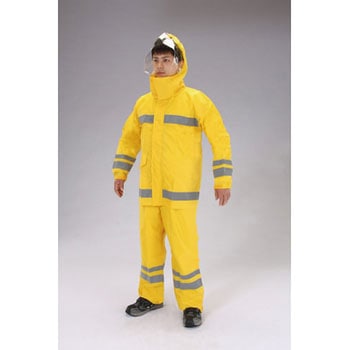 [M] レインウェアー(反射テープ付・イエロー) エスコ