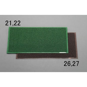 0.6x0.9m/9.0mm 泥落しマット(ライトグリーン) エスコ