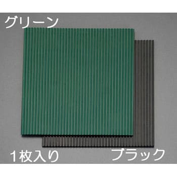 1.0x5.0m/3.0mm ゴムマット 筋入・緑 エスコ ESCO EA997RA-5 スナップ