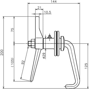 AK4906 ドアクリップN(S)型 1個 浅野金属工業 【通販モノタロウ】