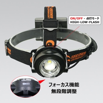 HL-50TR LEDヘッドライト GOODGOODS(グッド・グッズ) 400Lm 光源OSRAM