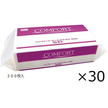 コンフォートサービスタオル200SD 220×230mm 200枚×30パック 日本製紙クレシア
