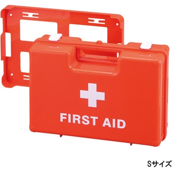 【6個セット】FIRST AID KIT 壁掛け救急箱 救急箱 壁掛けタイプ First Aid Case Sizeシリーズ アズワン 救急