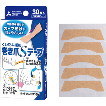 巻き爪Sテープ 5枚×6シート入 三菱製紙