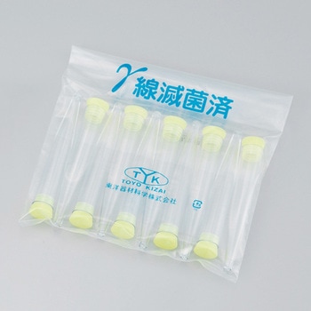 滅菌尿スピッツ S黄キャップ付 10本包装 1セット 10本×100包装 東洋器材科学