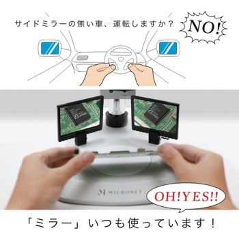 実体顕微鏡用ステージ取り付けミラー クリップミラー マイクロネット