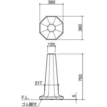 VO-700M(メタリックスモークブラウン) オクボラードOKU BOLLARD(据置式