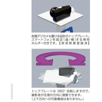 カメラスタンド 移動式 サインシール付 サンポール