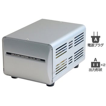 NTI-4 海外国内用大型変圧器1000W 100V⇔110V～130V カシムラ 電源コード2m - 【通販モノタロウ】