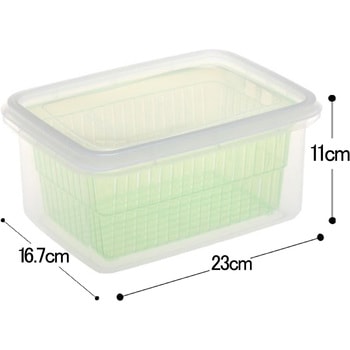 D-8d グリーン ザル付きDパック D-8d (2.65L) グリーン サンコープラスチック