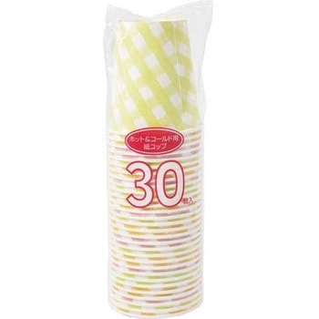 (F)ギンガム3Cアソートカップ30P アートナップ