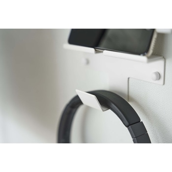 ウォール スマートフォン&ヘッドホンホルダー スマート ホワイト 山崎実業