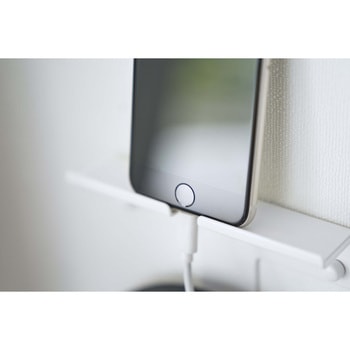 ウォール スマートフォン&ヘッドホンホルダー スマート ホワイト 山崎実業