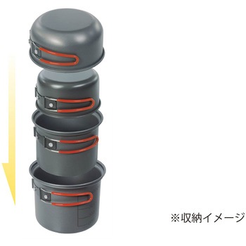 アルミアウトドアクッカー4個セット - ハック