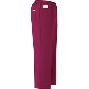 作業服 メディカルウェア ベルデクセルフレックス 男女兼用パンツ VEM1005下 ワイン 4Lサイズ ミドリ安全