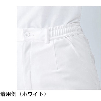 作業服 メディカルウェア ベルデクセル レングスアジャストパンツ VEM120下 ホワイト 5Lサイズ ミドリ安全