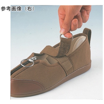 足元応援W505 片足 右 茶 22.0cm マリアンヌ製靴