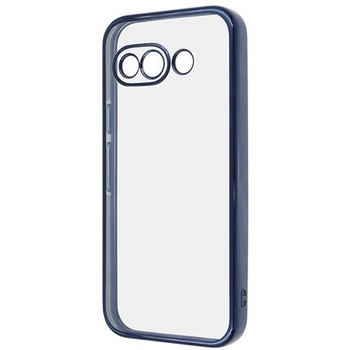 Google Pixel 9a Like standard 精密設計 カメラ保護 衝撃吸収 バンパー メタリック TPUソフトケース / ブルー レイ・アウト