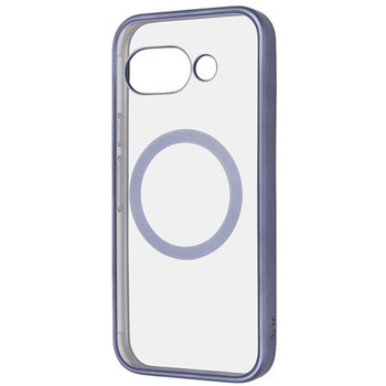 Google Pixel 9a Like standard マグネットアクセサリー対応 衝撃吸収 バンパー マット メタリック ハイブリッドケース / ライトブルー レイ・アウト