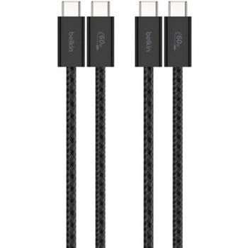 BoostCharge 60W USB-C to Cソフトケーブル 1.5M 2本セット ブラック BELKIN(ベルキン)
