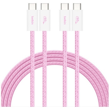 BoostCharge 60W USB-C to Cソフトケーブル 1.5M 2本セット ピンク - BELKIN(ベルキン)
