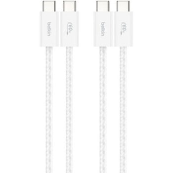 BoostCharge 60W USB-C to Cソフトケーブル 1.5M 2本セット ホワイト BELKIN(ベルキン)