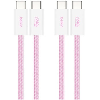 BoostCharge 240W USB-C to Cソフトケーブル 1.5M 2本セット ピンク BELKIN(ベルキン)