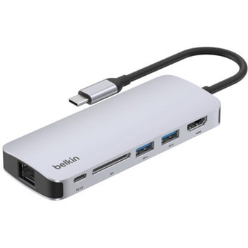 Connect USB-C 6-in-1 イーサネットハブ BELKIN(ベルキン)
