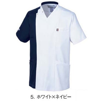 ユニセックスVネックスクラブ 5 ホワイト×ネイビー S le coq sportif (ルコックスポルティフ)