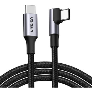 UGREEN USB-C to USB-C L字ケーブル 100W Black 70645 UGREEN