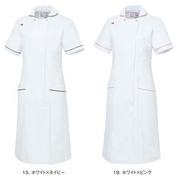 ワンピース 15 ホワイト×ネイビー M le coq sportif (ルコックスポルティフ)