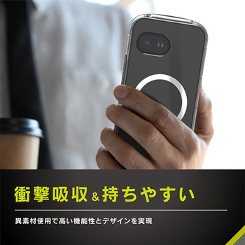 Google Pixel 9a [LIGHT SHIELD] MagSafe充電対応 衝撃吸収 ハイブリッドケース ホワイトリング Simplism