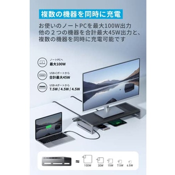 Anker 675 USB-C ドッキングステーション (12-in-1， Monitor Stand， Wireless) Anker(アンカー)