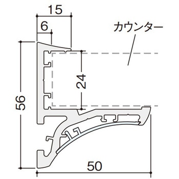 インテリアカウンター施工部材 カウンターレール Panasonic(パナソニック)