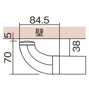 連続手すり900mmピッチタイプ(リフォーム用) エンドL部材 Panasonic(パナソニック)