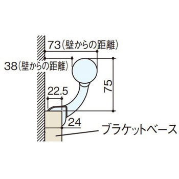 連続手すり900mmピッチタイプ(リフォーム用) 専用ブラケット(ブラケットベース用) Panasonic(パナソニック)