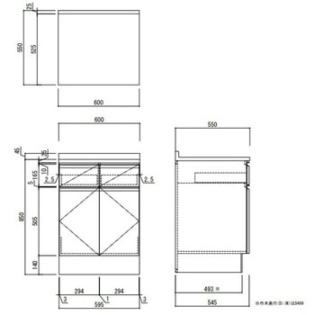 KWシリーズ H85cm 調理台 間口600mm アイオ産業